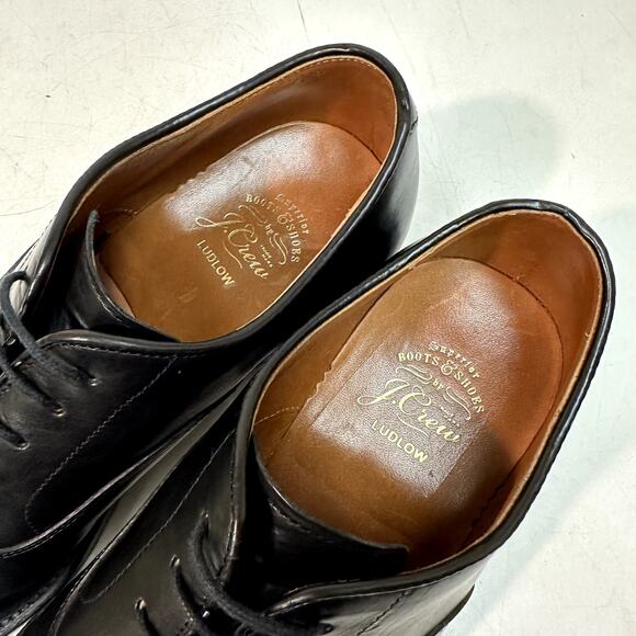 FULLY RESOLED Grant Stone x J. Crew Black Cap Toe Oxford Bench Made EUC 7 D main image 4